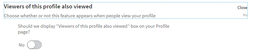 Viewers of this profile also viewed LinkedIn setting 