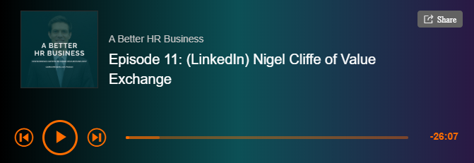 Ben Geoghegan's A Better HR Business podcast with Nigel Cliffe