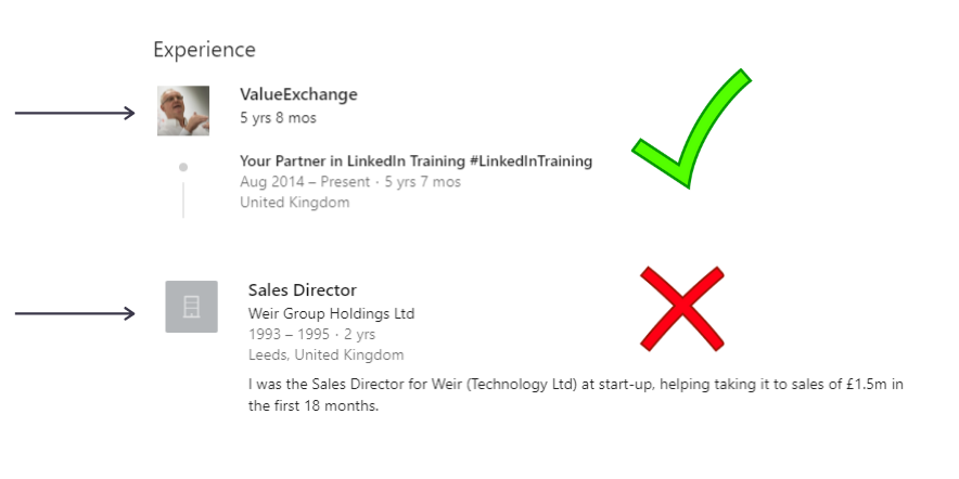 Why LinkedIn Company Pages are needed for the experience section of your profile