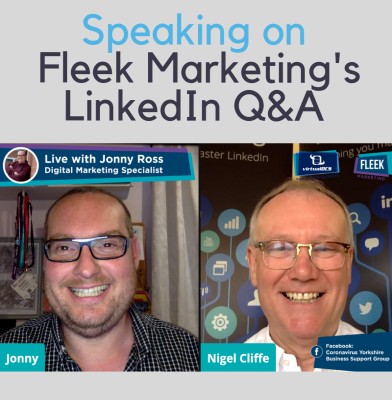 Jonny Ross and Nigel Cliffe host a LinkedIn Q&A on Facebook Live