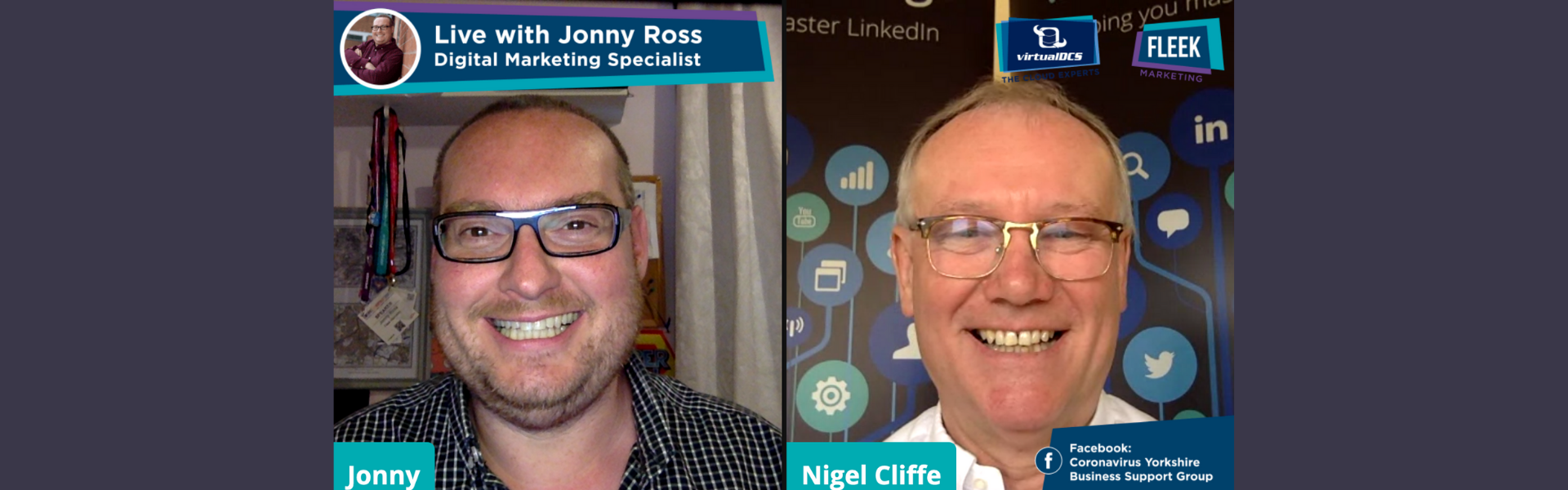 Jonny Ross and Nigel Cliffe answering LinkedIn questions