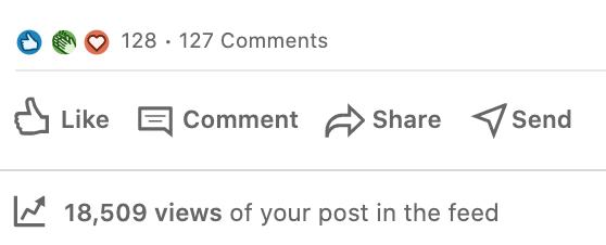 New Send Action on LinkedIn Posts
