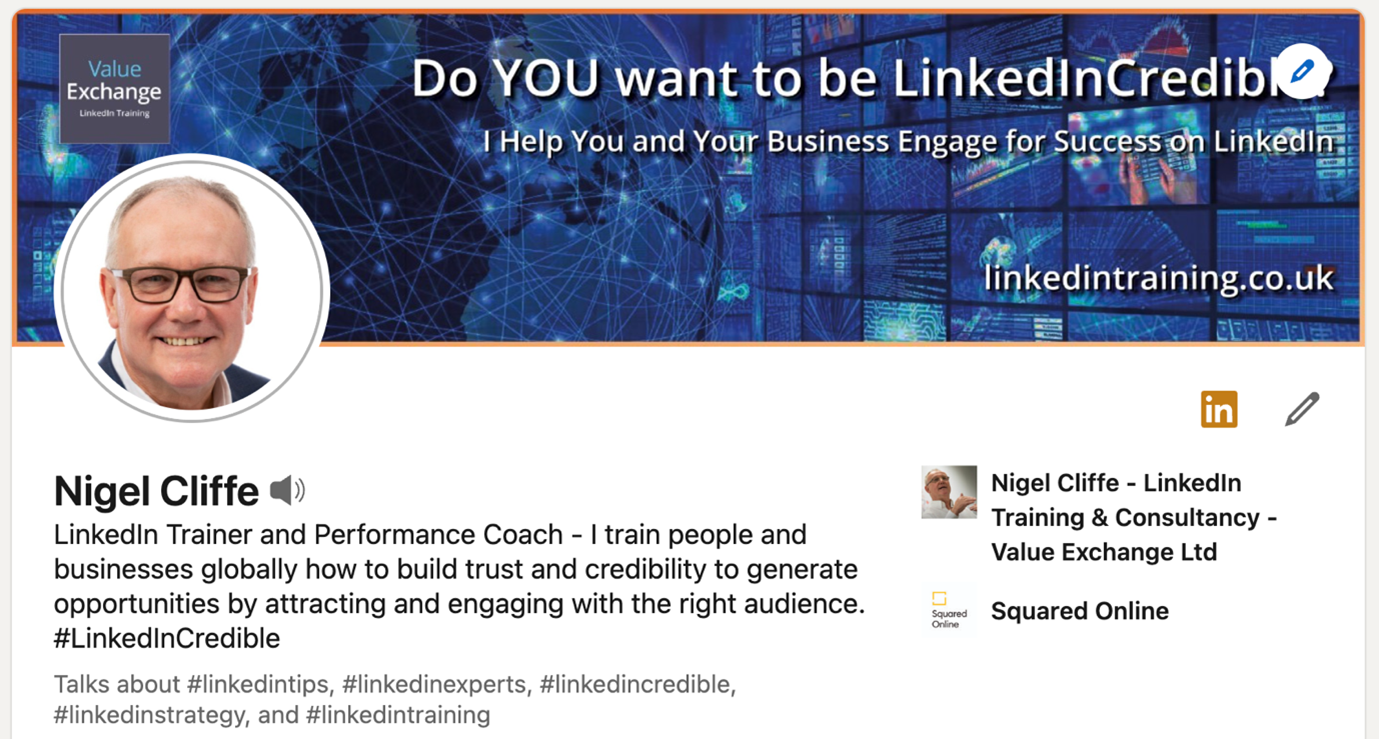 hashtags on linkedin profile