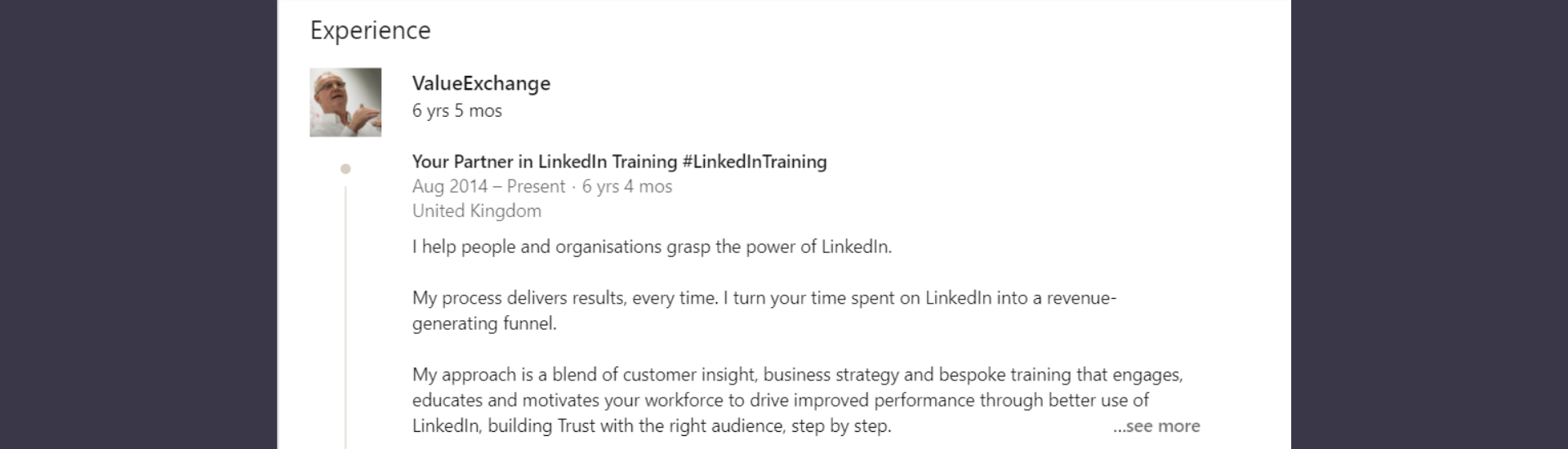 Nigel Cliffe LinkedIn Job History