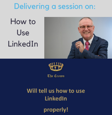 Nigel Cliffe delivering a How to Use LinkedIn training session for The Crown